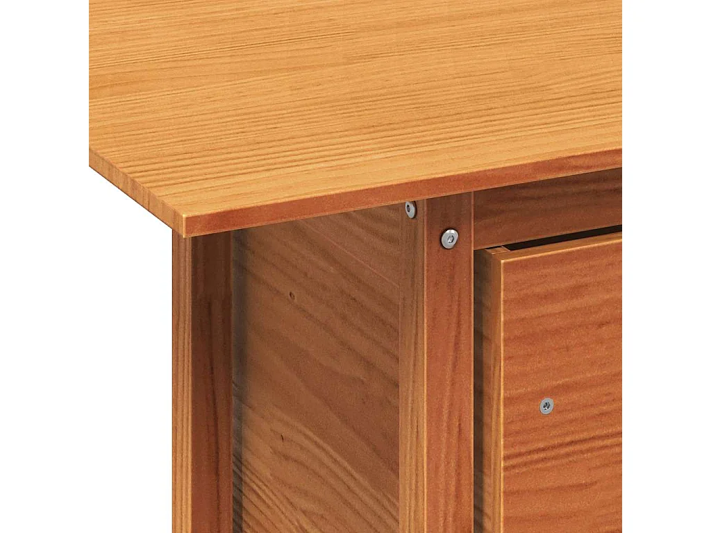 Table de jardin cire marron 100x50x75 cm bois massif de pin