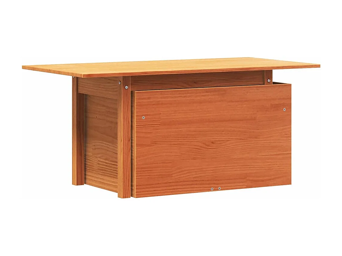 Table de jardin cire marron 100x50x75 cm bois massif de pin