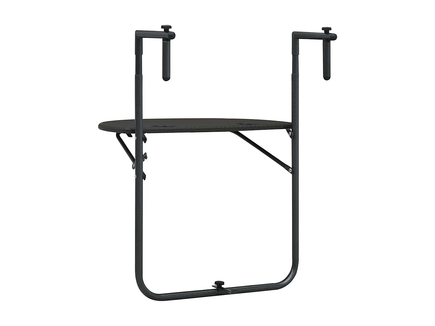 Table de balcon Marron 60x64x83,5 cm Plastique Aspect de rotin