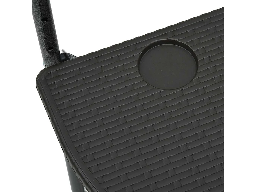 Table de balcon Marron 60x64x83,5 cm Plastique Aspect de rotin