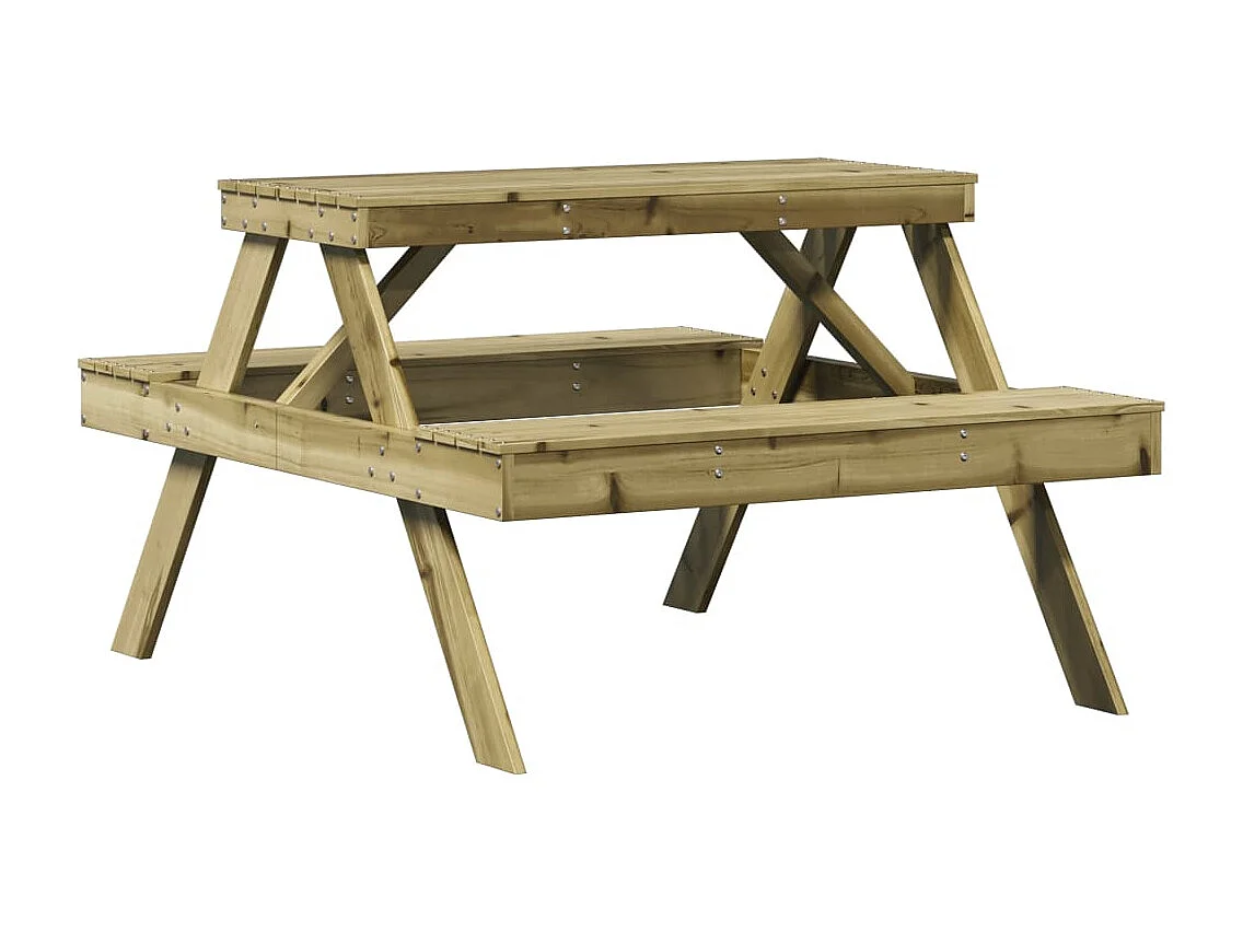 Table de pique-nique 105x134x75 cm bois de pin imprégné