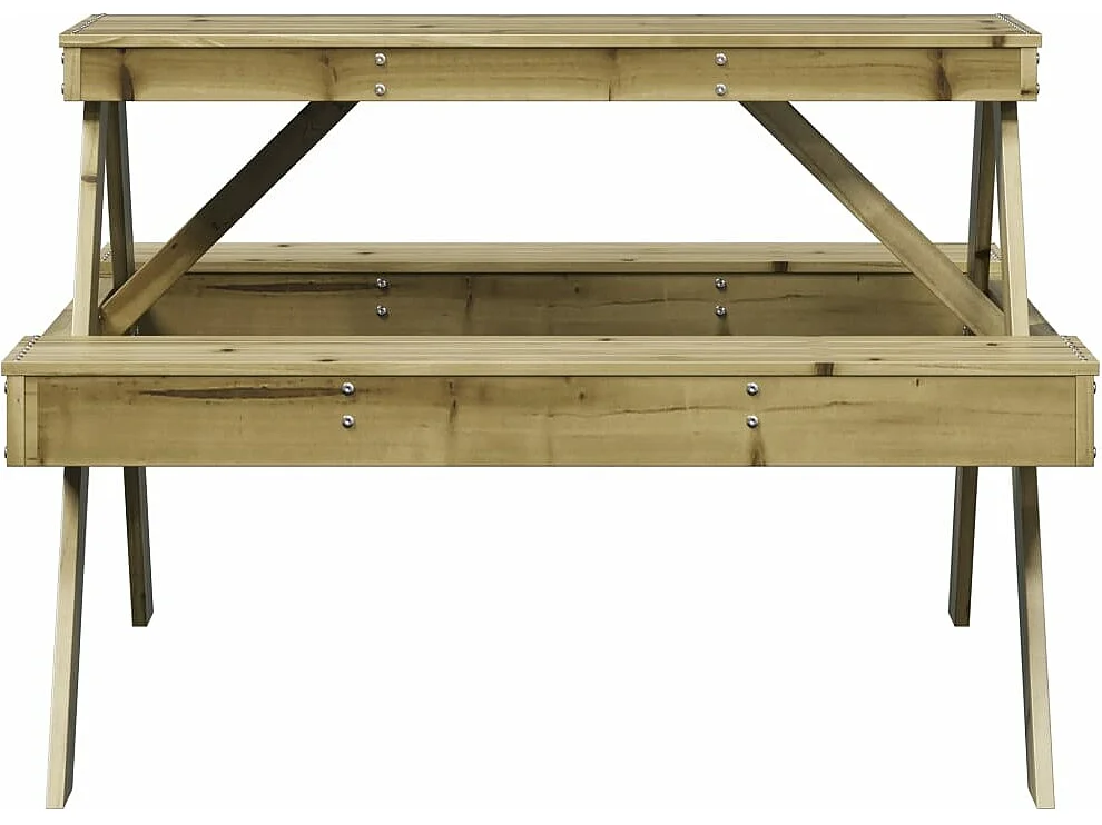 Table de pique-nique 105x134x75 cm bois de pin imprégné