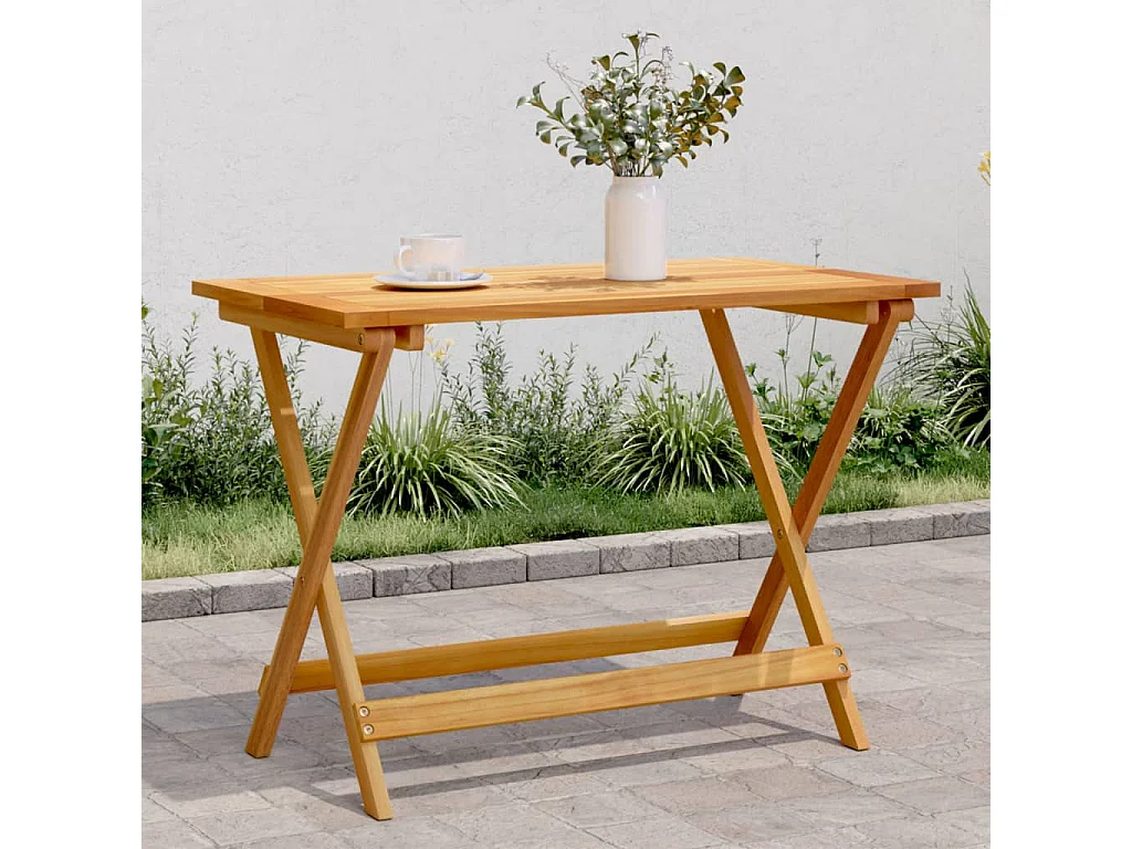 Table pliable de jardin 90x52,5x65 cm bois d'acacia solide