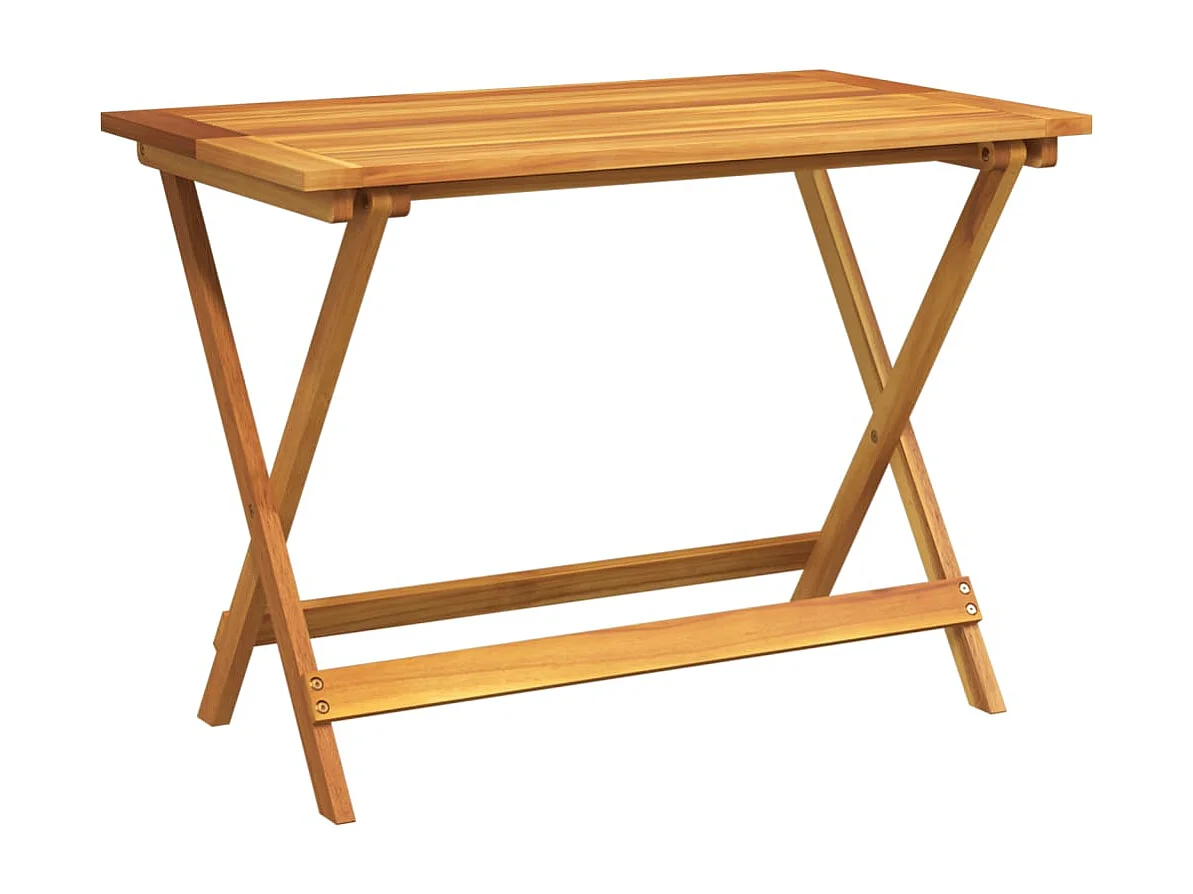 Table pliable de jardin 90x52,5x65 cm bois d'acacia solide