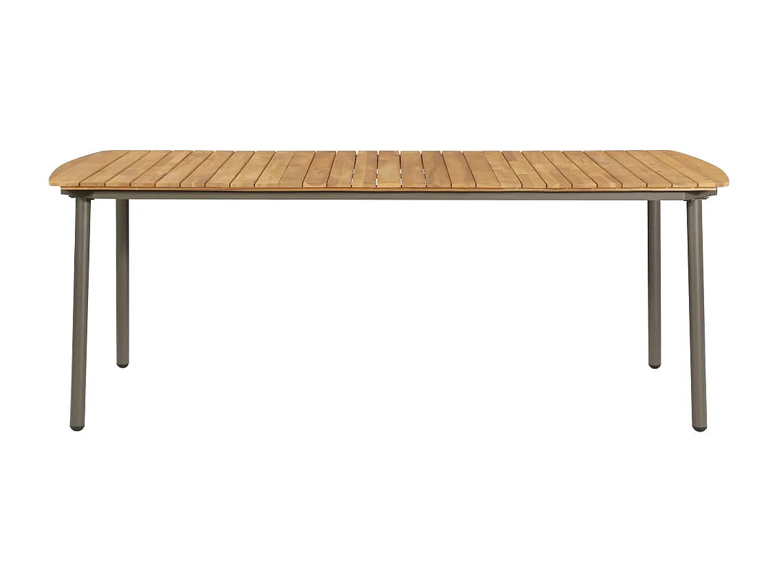 Table de jardin 200x100x72 cm Bois d'acacia solide et acier