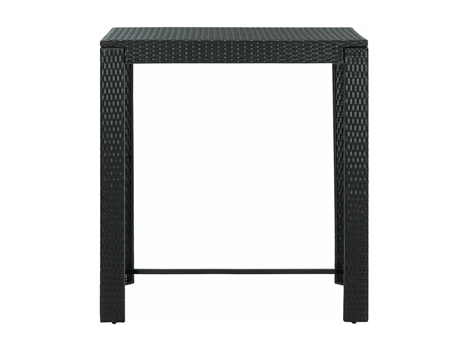 Table de bar de jardin Noir 100x60,5x110,5 cm Résine tressée
