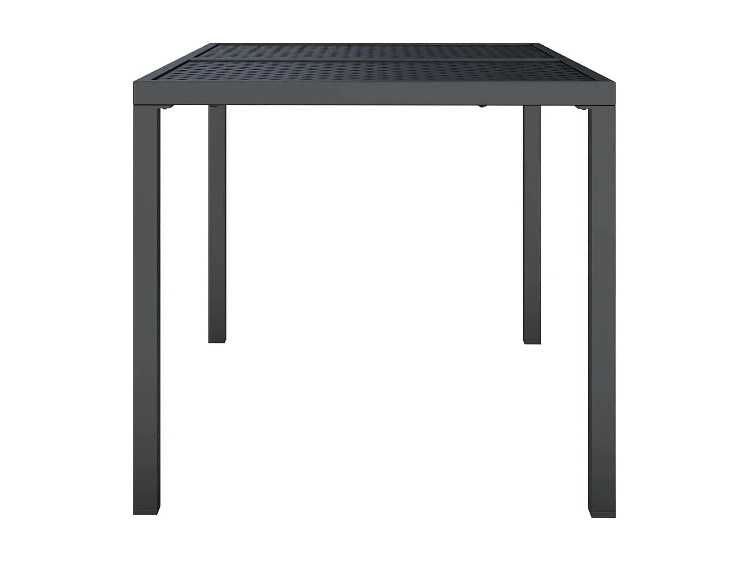 Table de jardin anthracite 110x80x72 cm acier