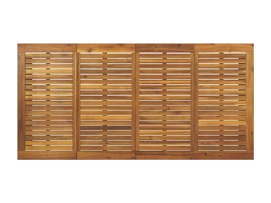 Table de jardin et pieds en forme de U 200x90x75 cm bois acacia