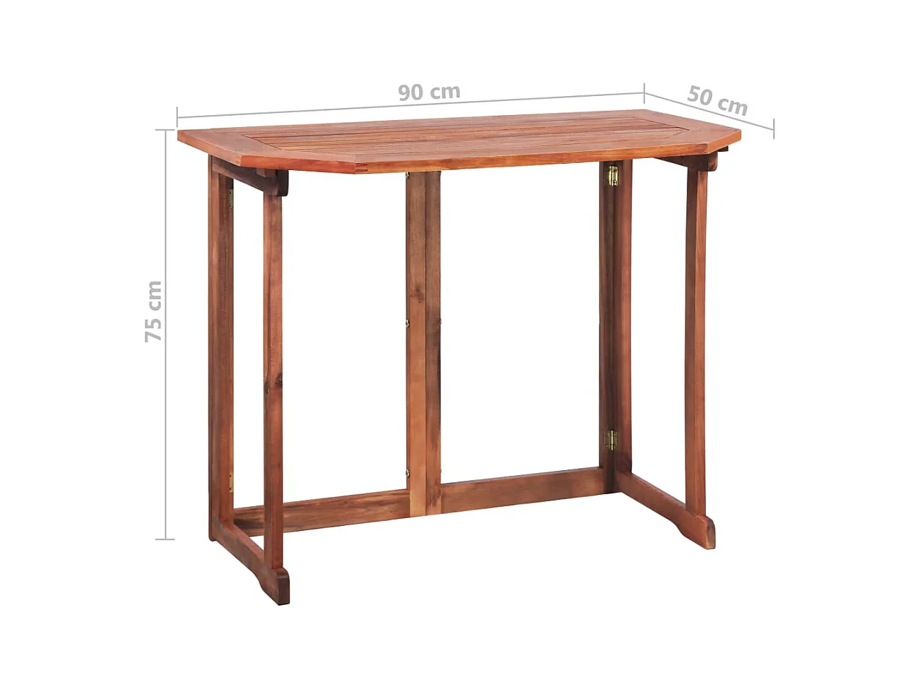 Bistrotafel 90x50x75 cm massief acaciahout