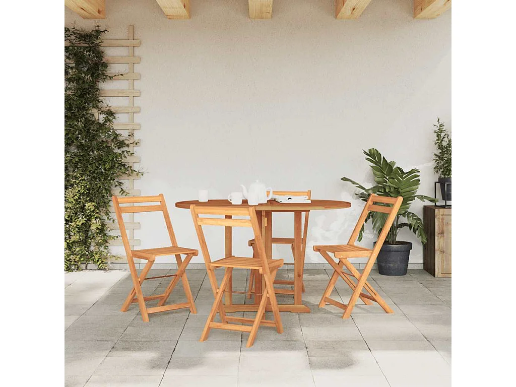 Table pliable de jardin papillon 120x70x75 cm Bois teck solide