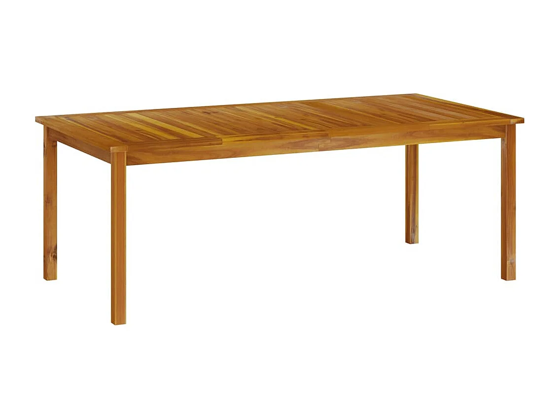 Mesa de jardín de madera maciza de acacia 200x100x74 cm