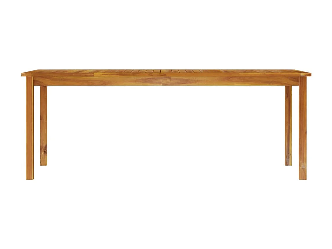 Mesa de jardín de madera maciza de acacia 200x100x74 cm
