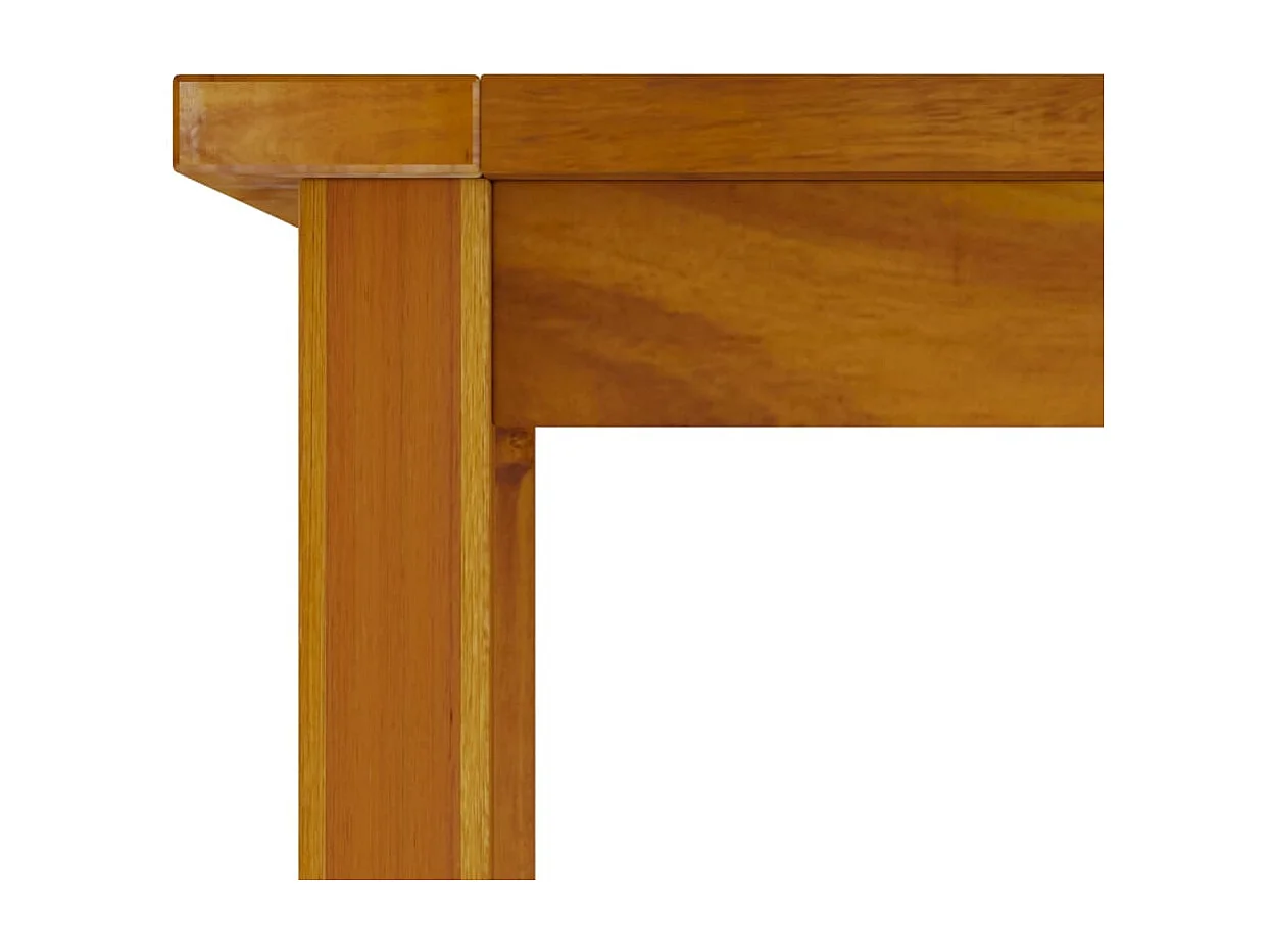 Mesa de jardín de madera maciza de acacia 200x100x74 cm