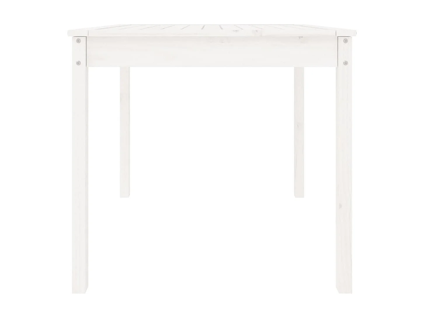 Table de jardin blanc 82,5x82,5x76 cm bois massif de pin