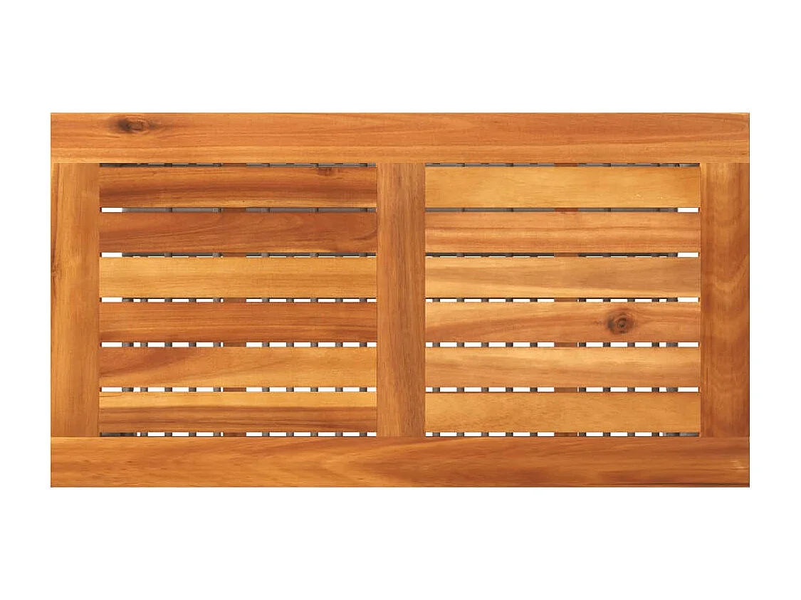 Mesa de jardim 70x38x42 cm vime PE e madeira de acácia cinza