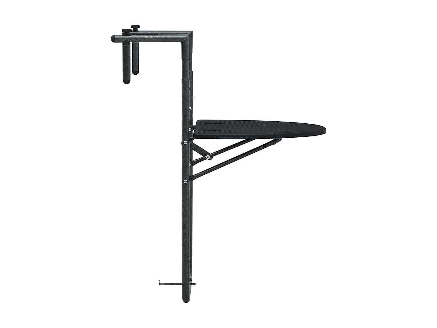 Table de balcon Noir 60x64x83,5 cm Plastique Aspect de rotin