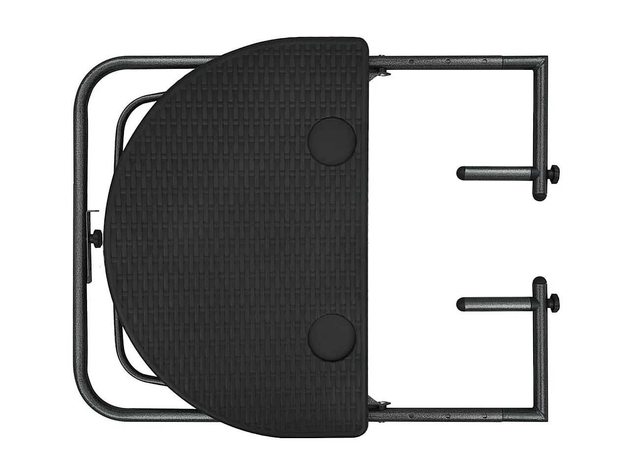 Table de balcon Noir 60x64x83,5 cm Plastique Aspect de rotin