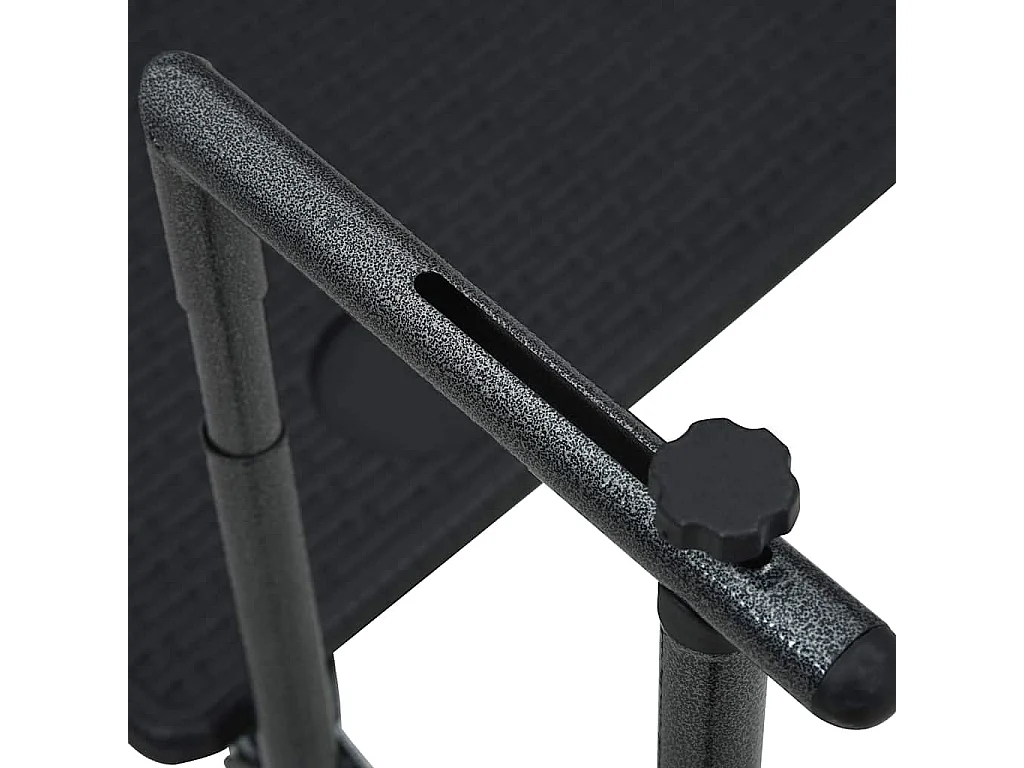 Table de balcon Noir 60x64x83,5 cm Plastique Aspect de rotin
