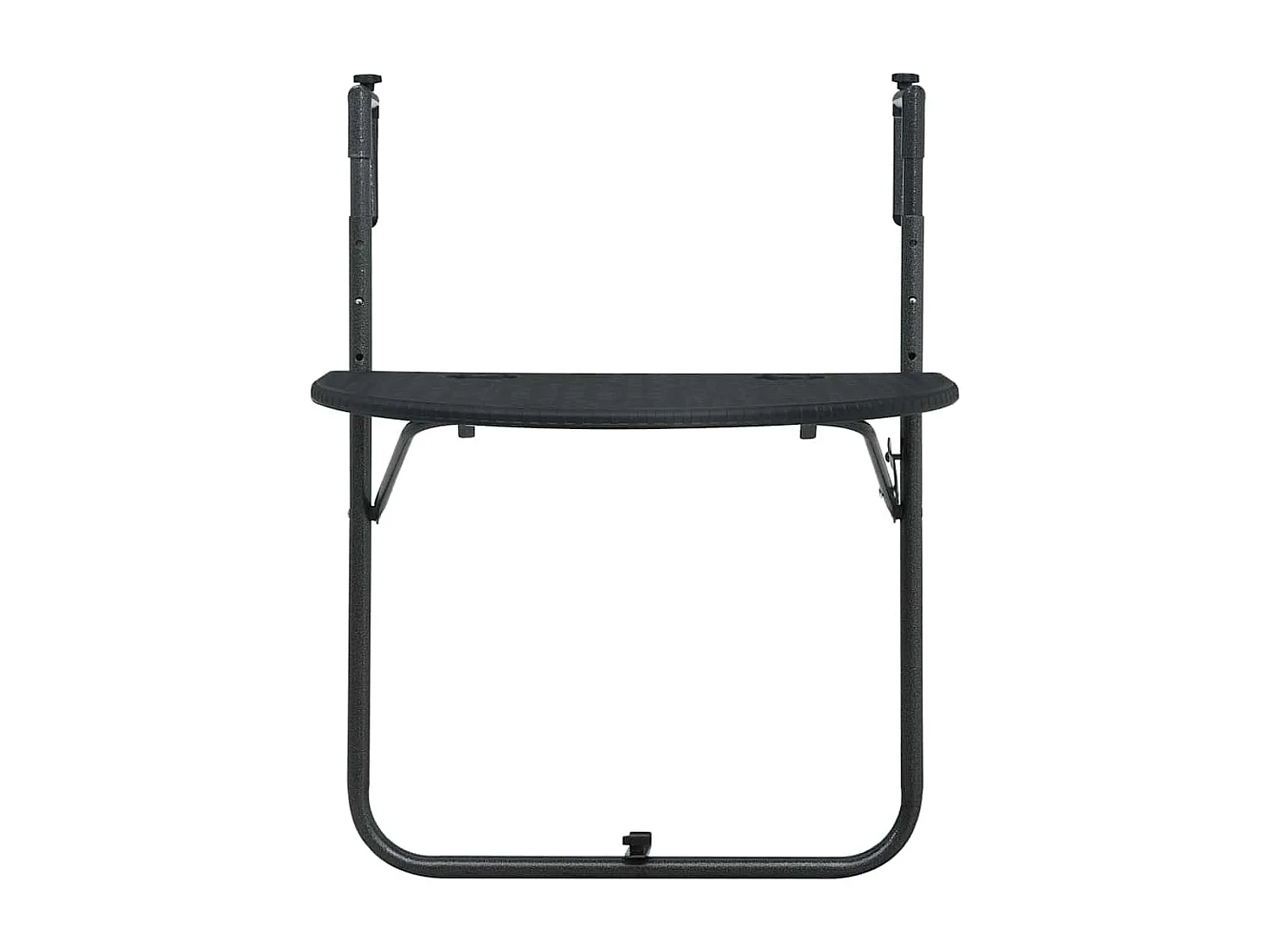 Table de balcon Noir 60x64x83,5 cm Plastique Aspect de rotin