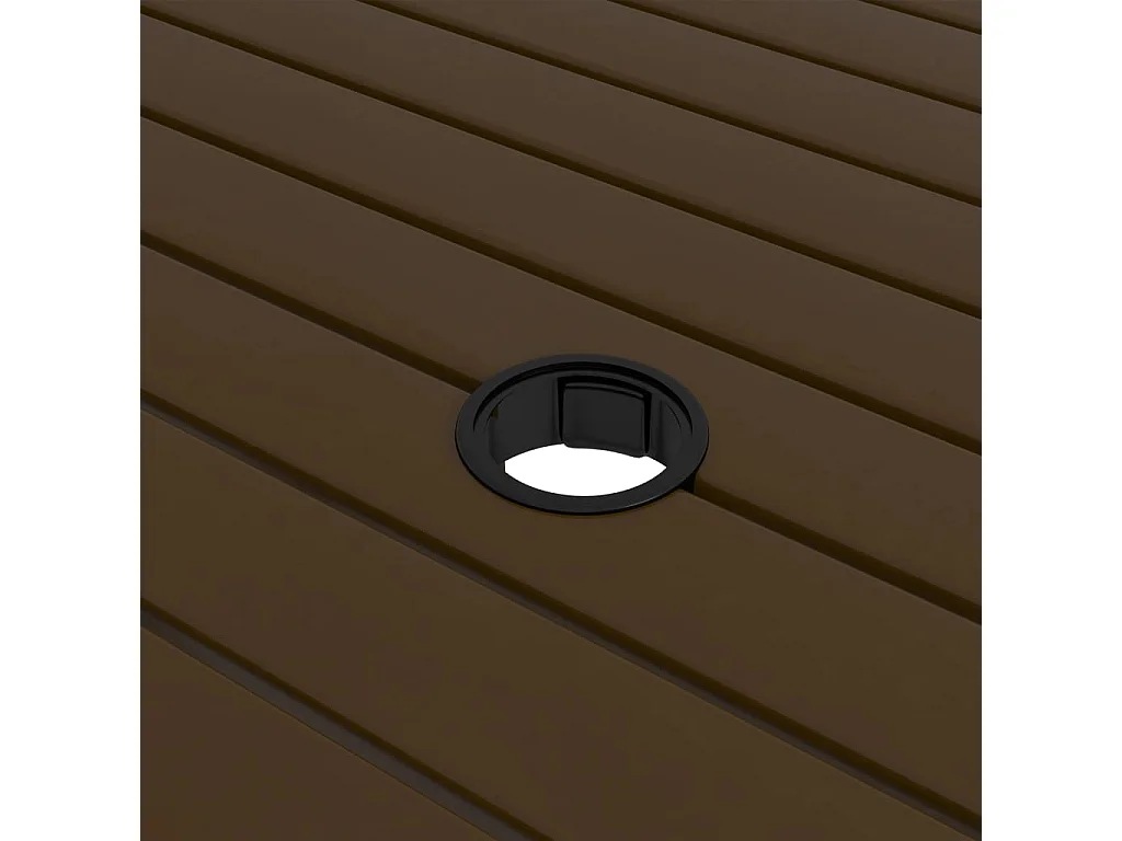 Mesa de jardim 81,5x81,5x72 cm aço castanho