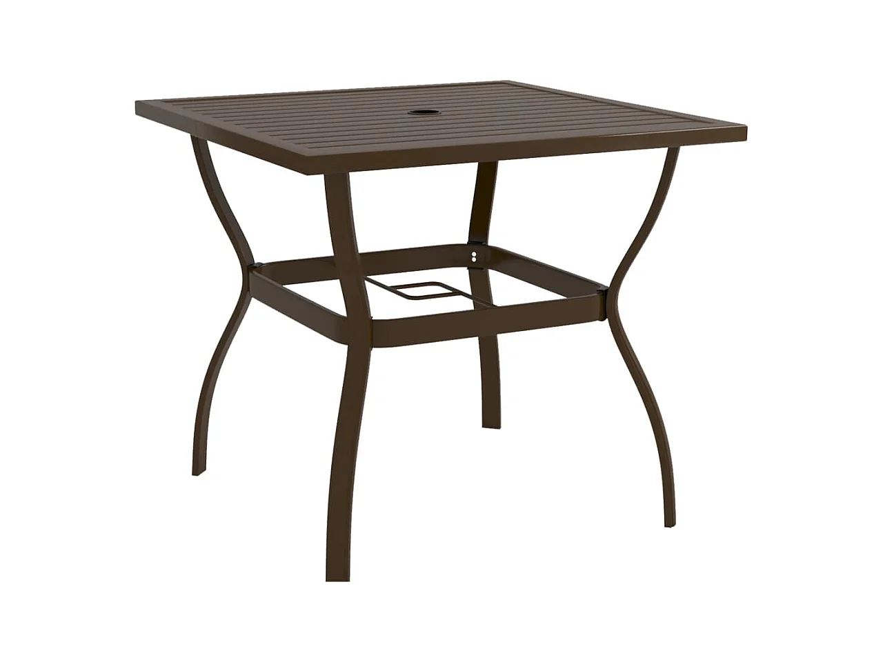 Table de jardin Marron 81,5x81,5x72 cm Acier