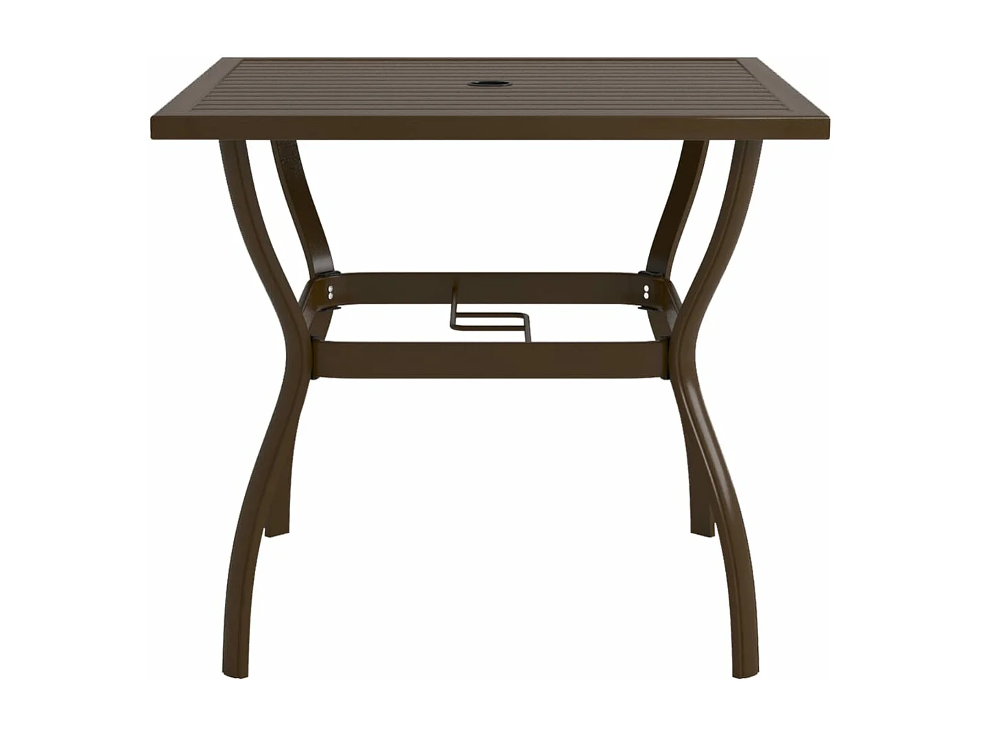 Table de jardin Marron 81,5x81,5x72 cm Acier