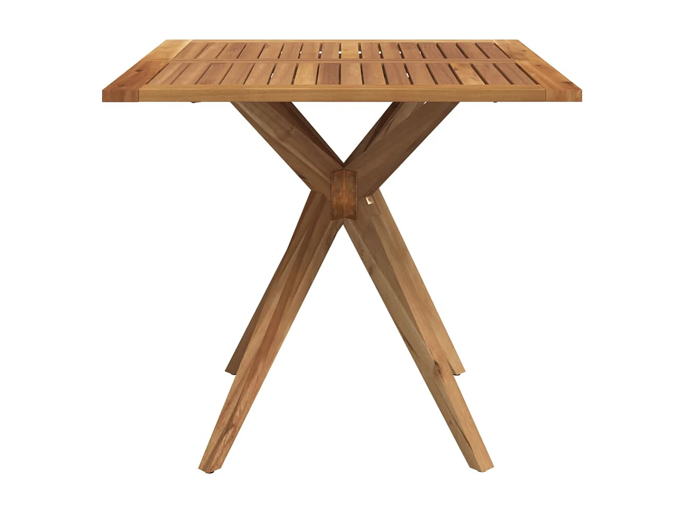 Table de jardin carrée 85x85x75 cm bois d'acacia solide