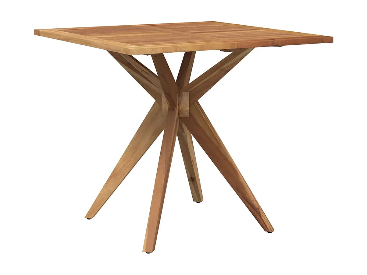 Table de jardin carrée 85x85x75 cm bois d'acacia solide