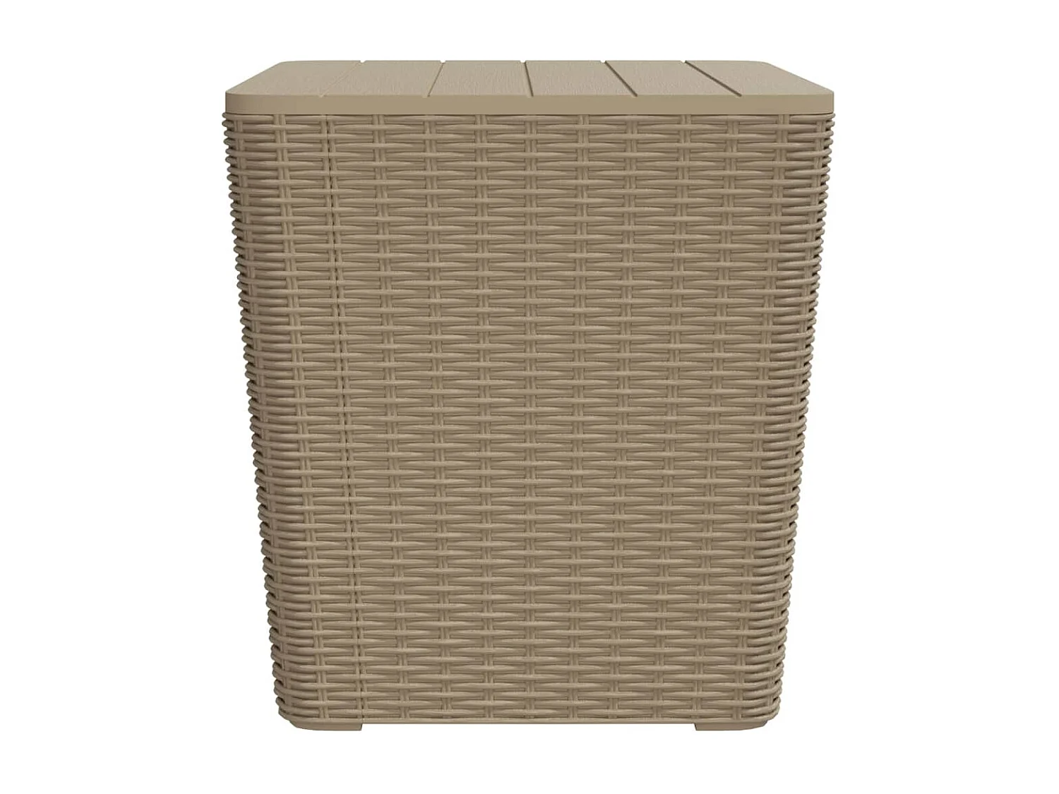 Mesa de jardín con tapa extraíble polipropileno marrón claro