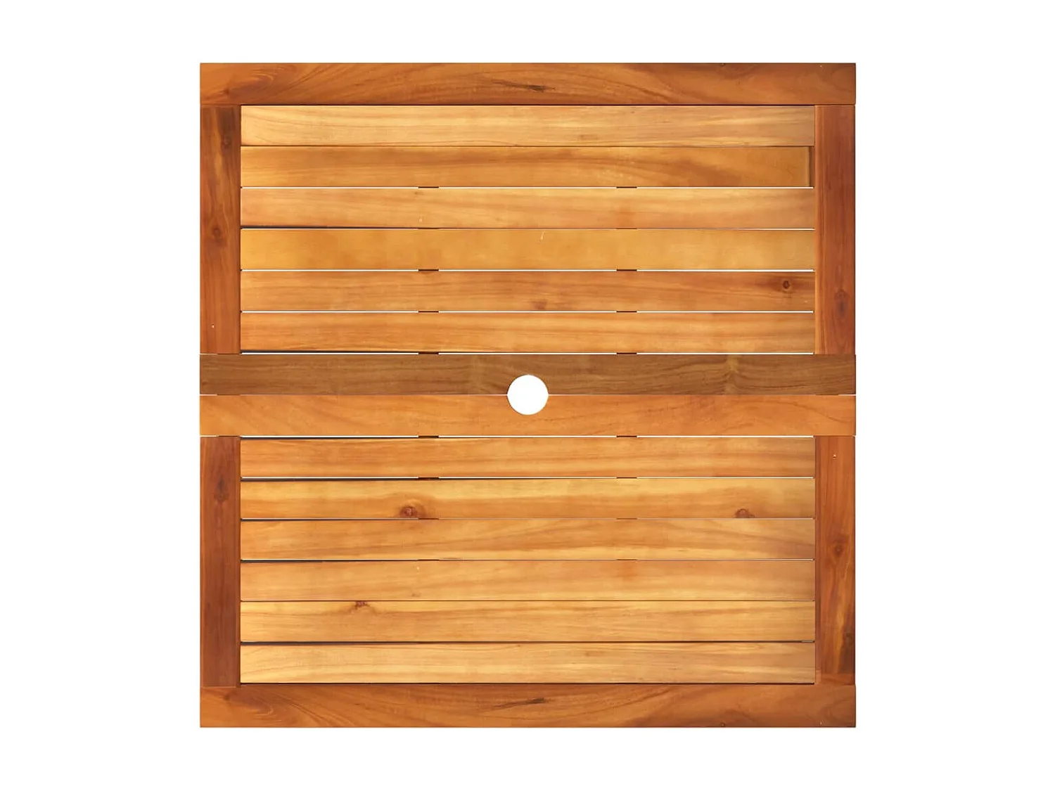 Mesa de jardim 80x80x75 cm vime PE e madeira de acácia bege