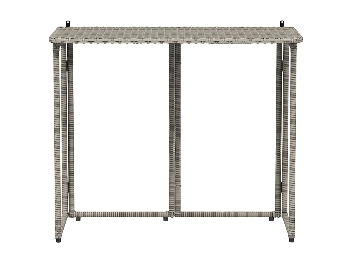 Table de jardin pliante gris 90 x 51 x 75 cm polyrotin