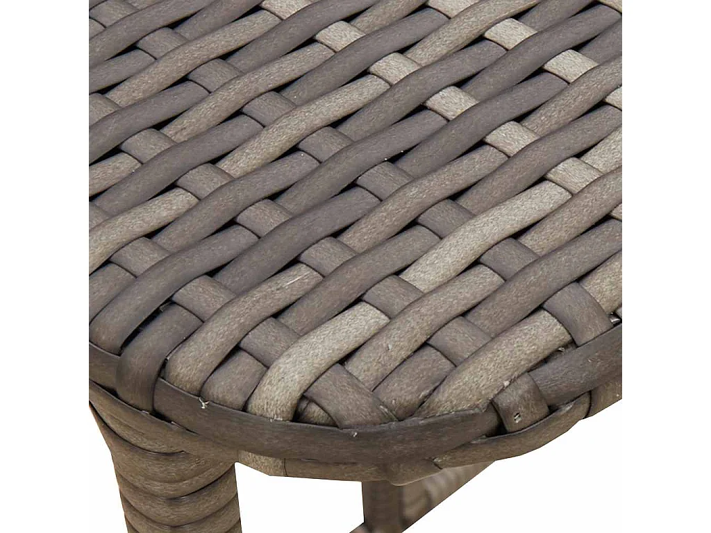 Table de jardin pliante gris 90 x 51 x 75 cm polyrotin