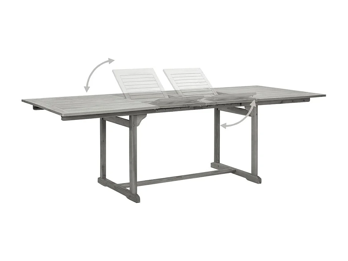 Table à dîner de jardin (160-240)x100x75cm Bois d'acacia massif