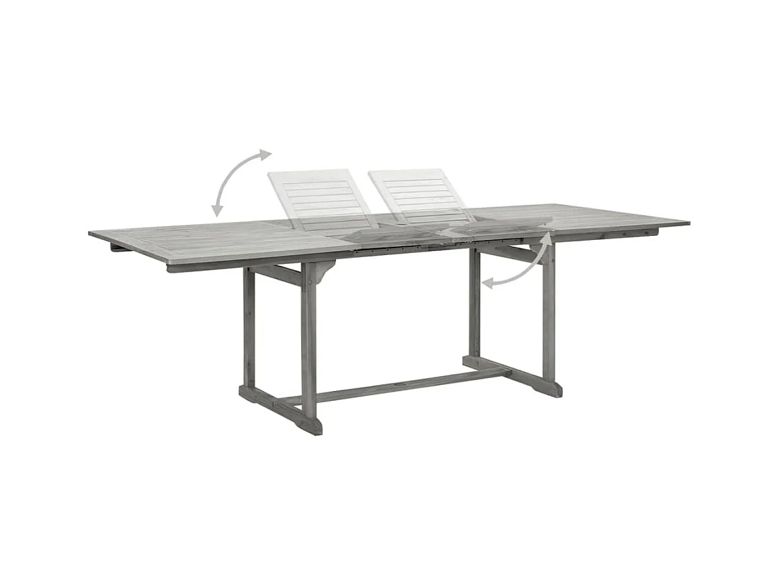 Tuintafel (160-240)x100x75 cm massief acaciahout