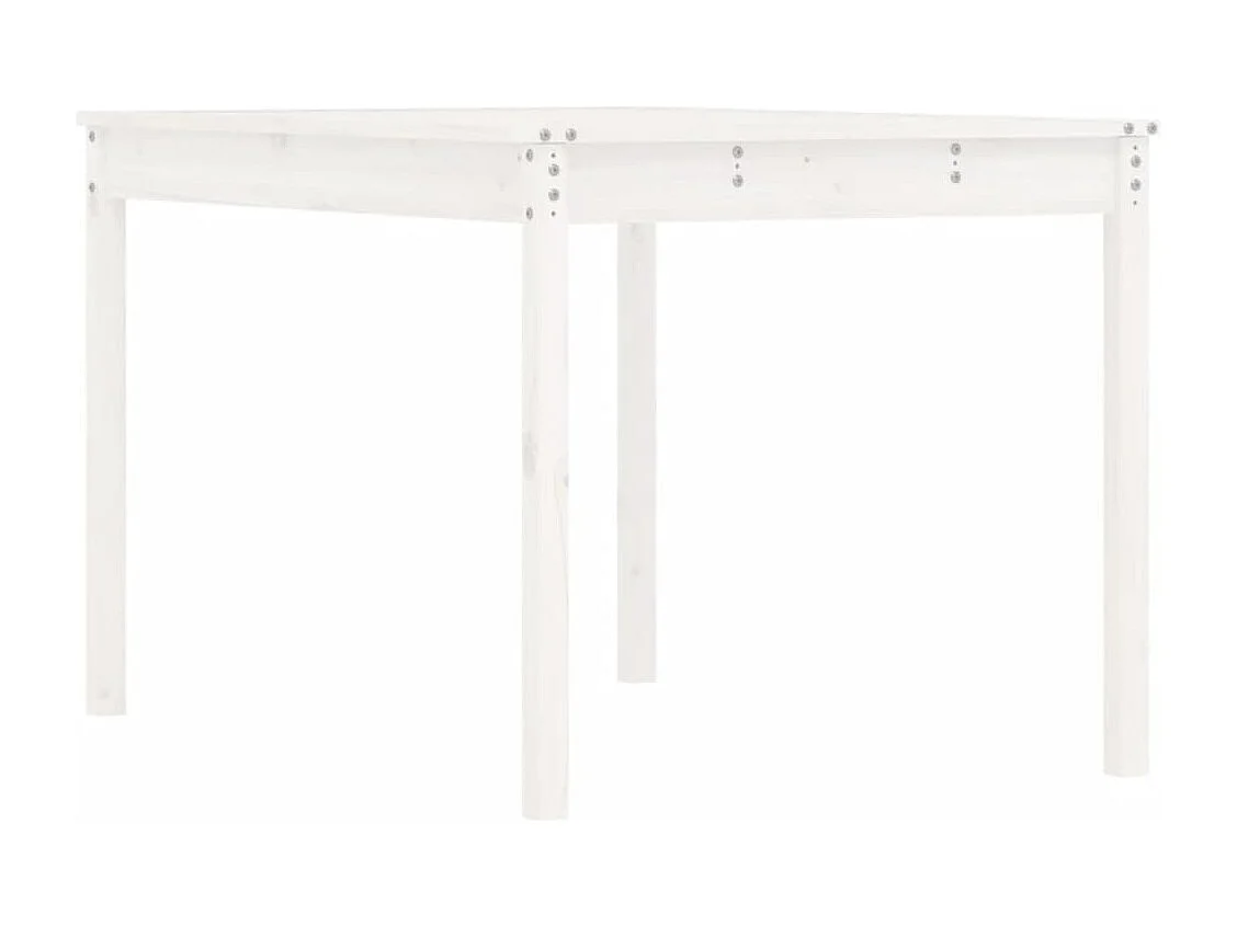 Tuintafel 121x82,5x76 cm massief grenenhout wit