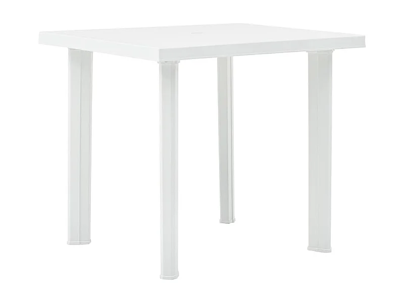 Mesa de jardim 80x75x72 cm plástico branco
