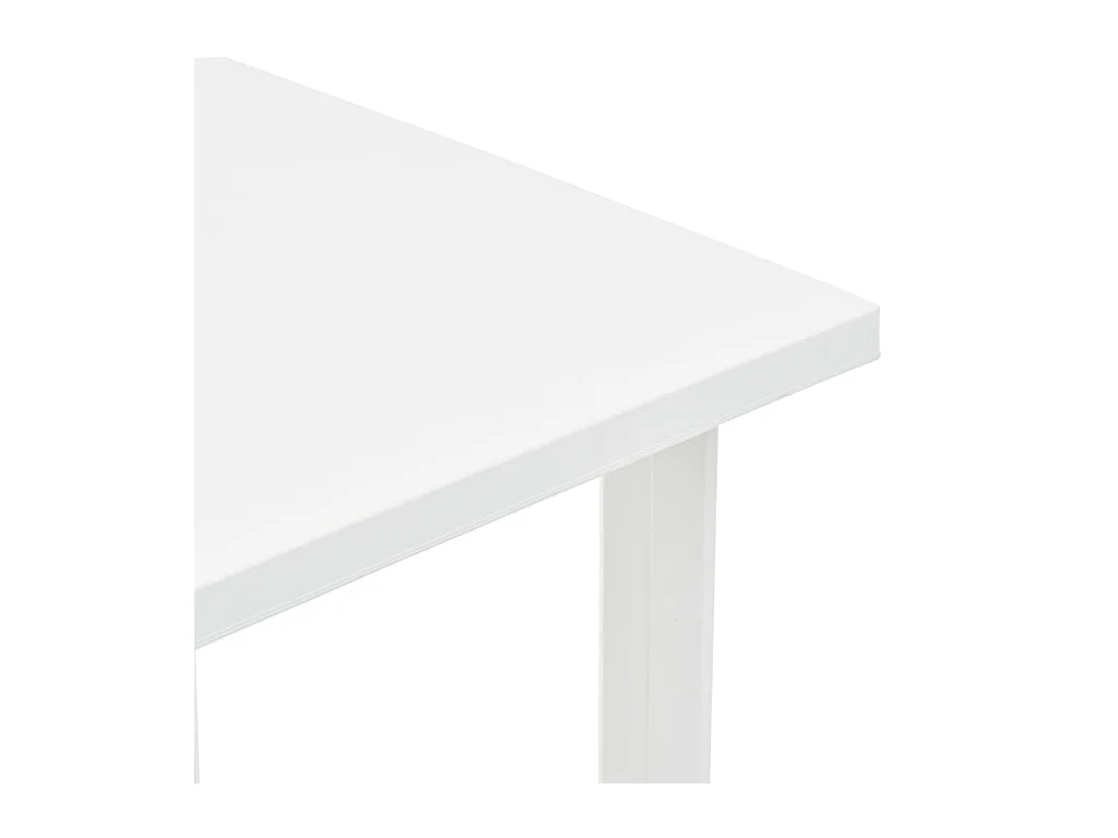 Mesa de jardín de plástico blanco 80x75x72 cm