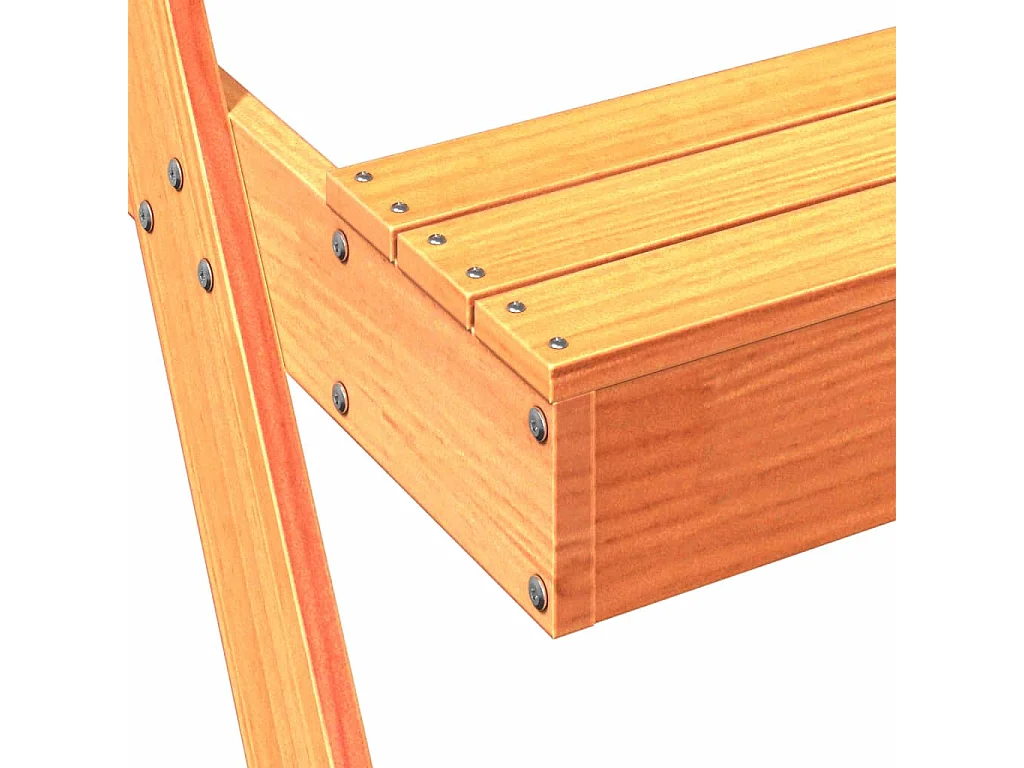 Picknicktafel met zandbak voor kinderen grenenhout wasbruin