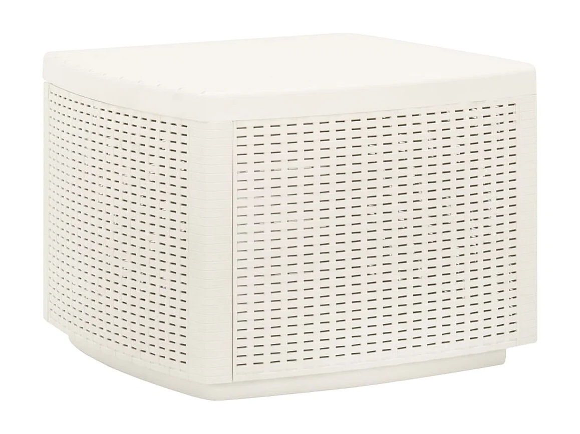 Mesa de jardín plástico blanco 53x53x40 cm