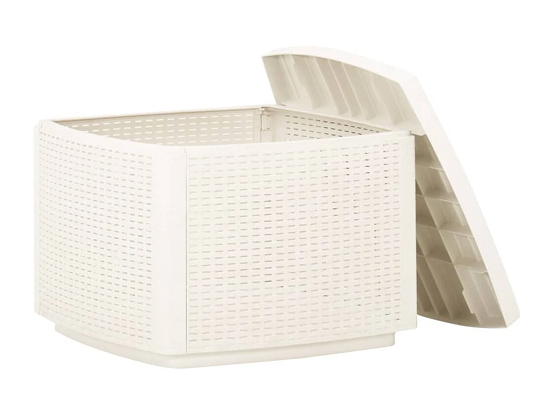 Mesa de jardín plástico blanco 53x53x40 cm