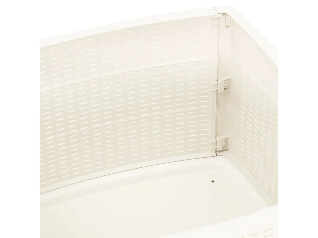 Mesa de jardín plástico blanco 53x53x40 cm