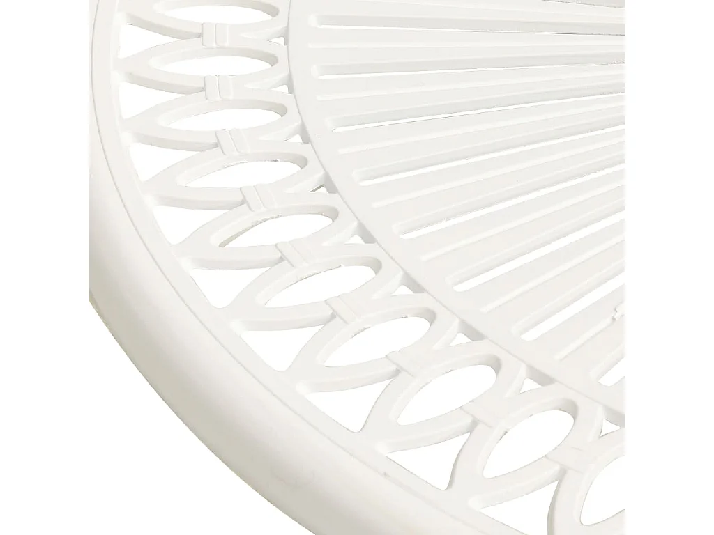 Table de jardin Blanc 62x62x65 cm Aluminium coulé