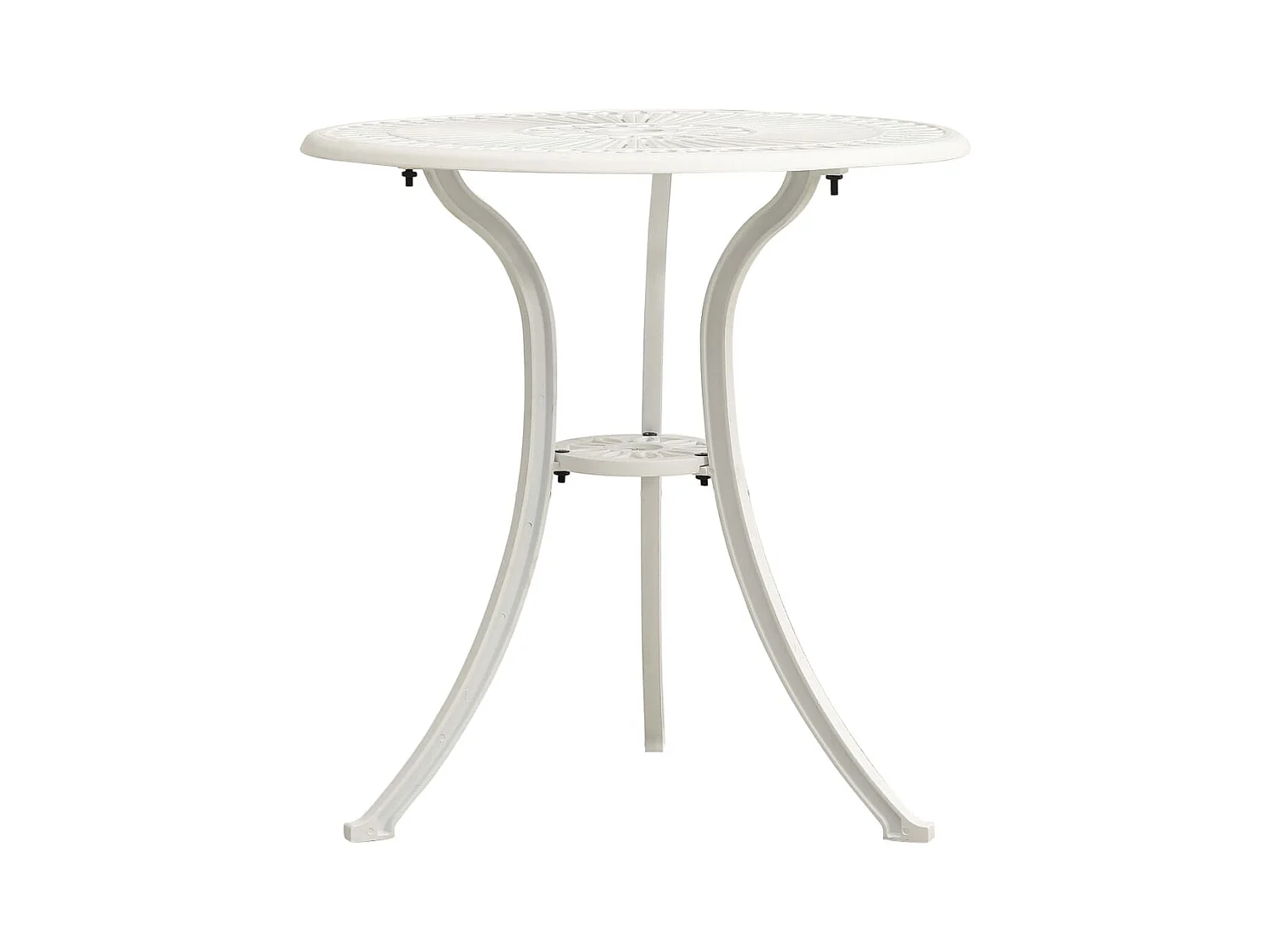 Table de jardin Blanc 62x62x65 cm Aluminium coulé
