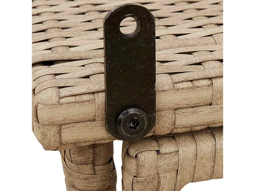 Mesa de jardim dobrável 90x51x75 cm vime PE bege