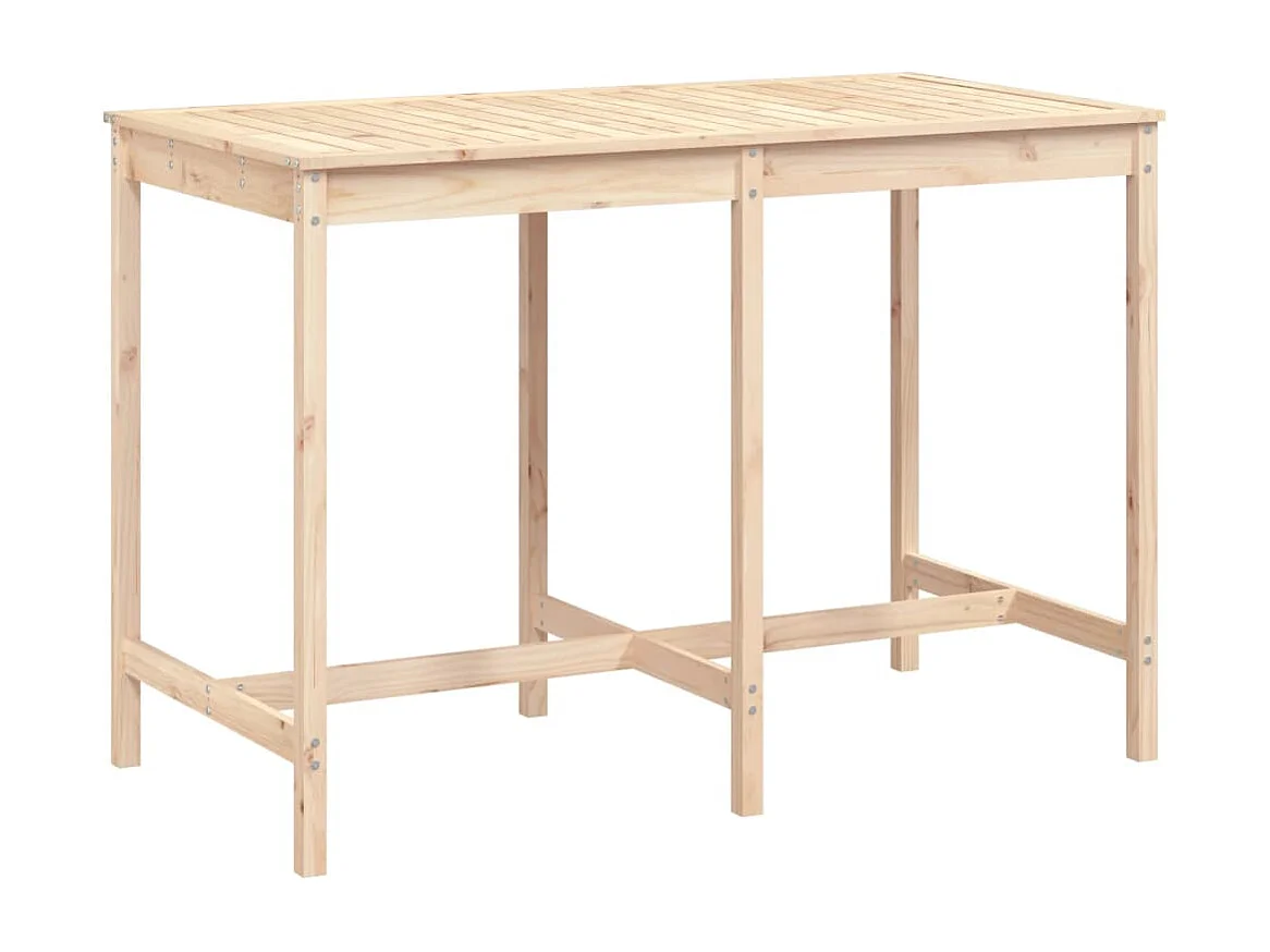 Table de jardin 159,5x82,5x110 cm bois massif de pin
