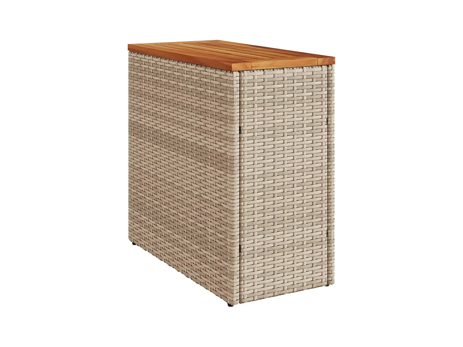 Table d'appoint de jardin dessus en bois beige 58x27,5x55 cm
