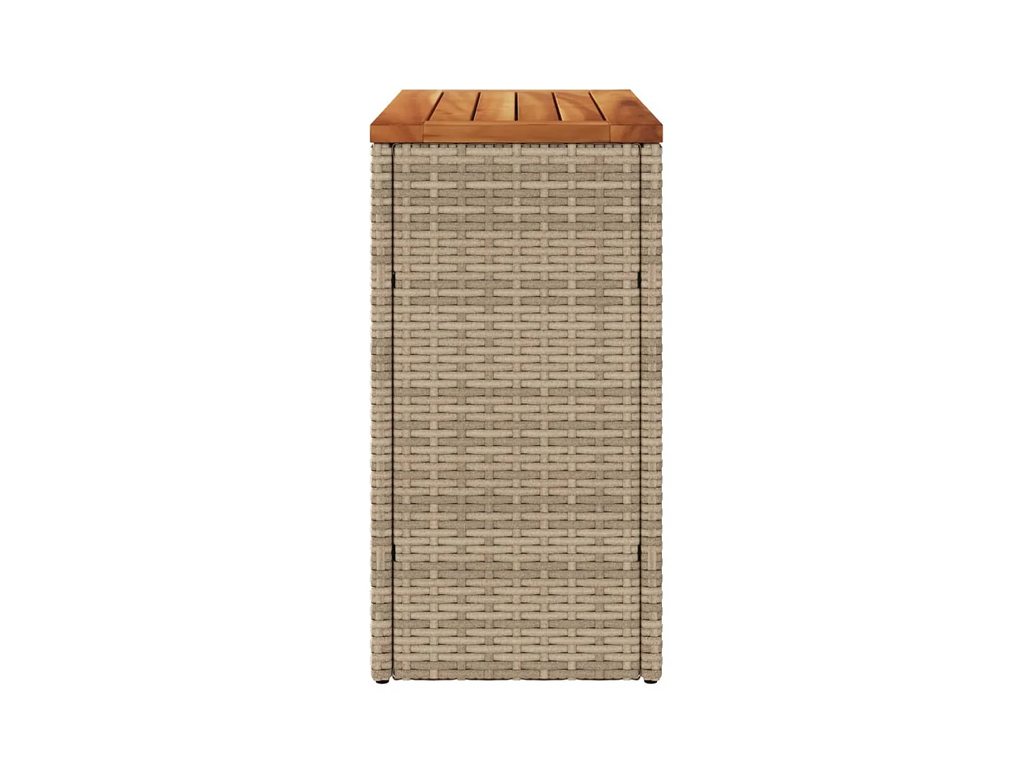 Table d'appoint de jardin dessus en bois beige 58x27,5x55 cm