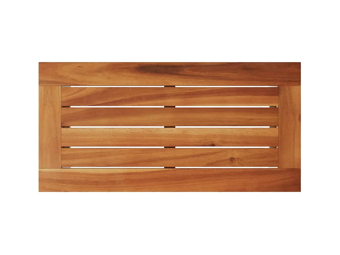 Table d'appoint de jardin dessus en bois beige 58x27,5x55 cm
