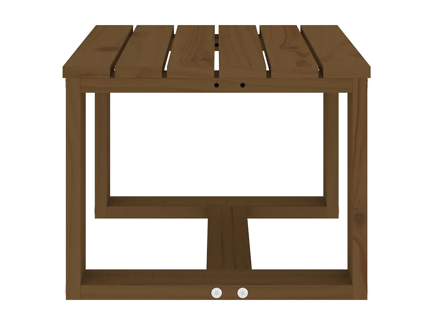 Table d'appoint jardin marron miel 40x38x28,5cm bois massif pin