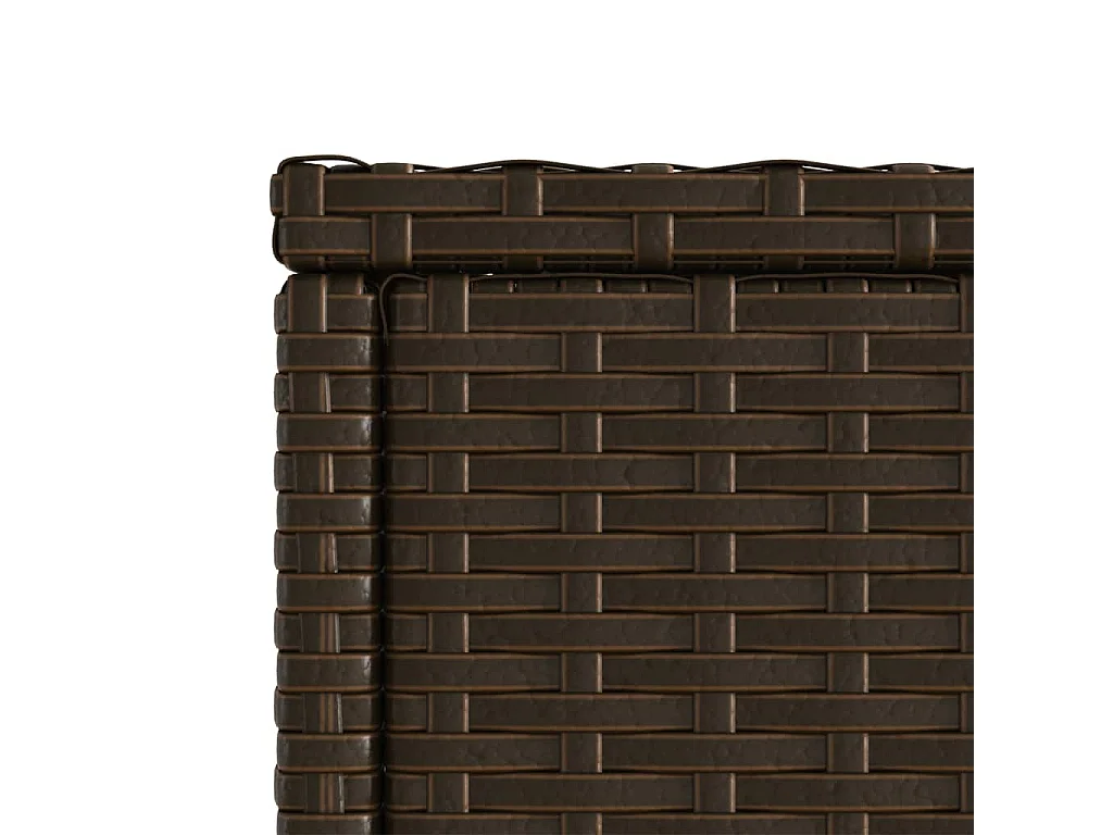 Table d'appoint de jardin avec dessus en verre marron rotin